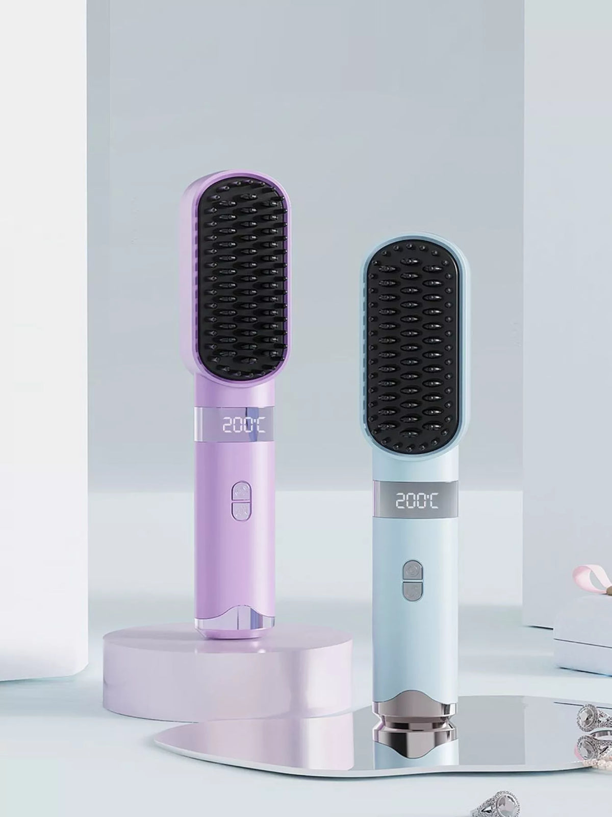 Straightening comb power display