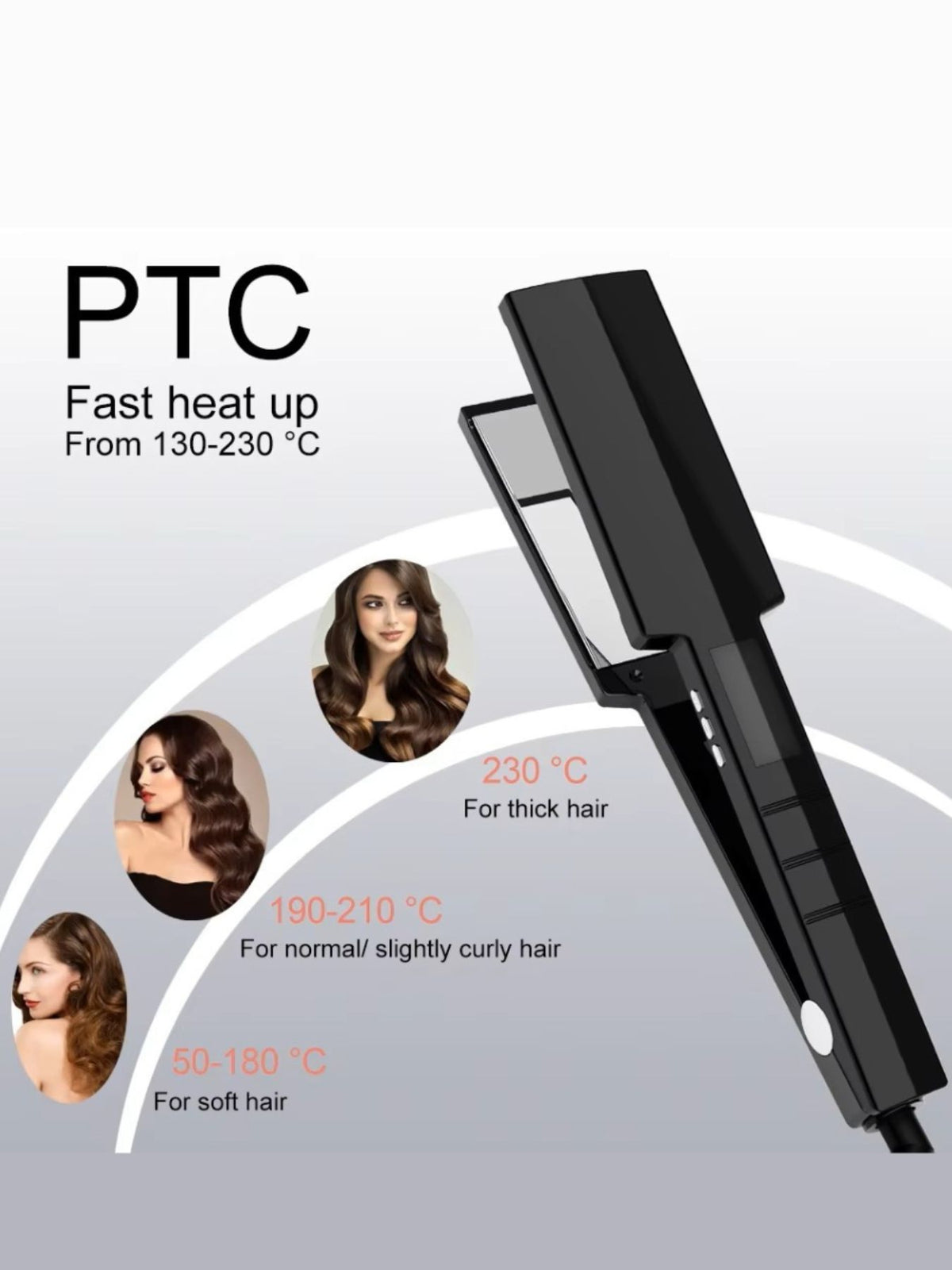 Straightener power button