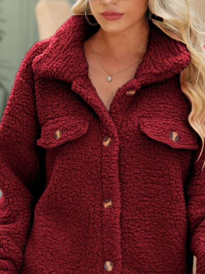 Button Down Collared Coat - Fashorio