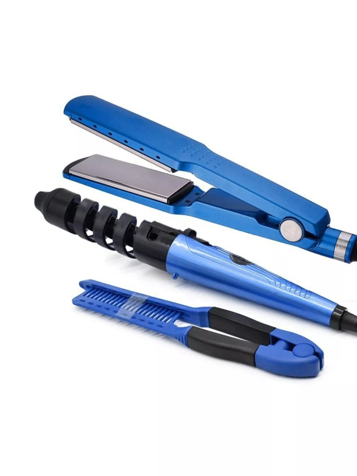Blue fast heating curling iron