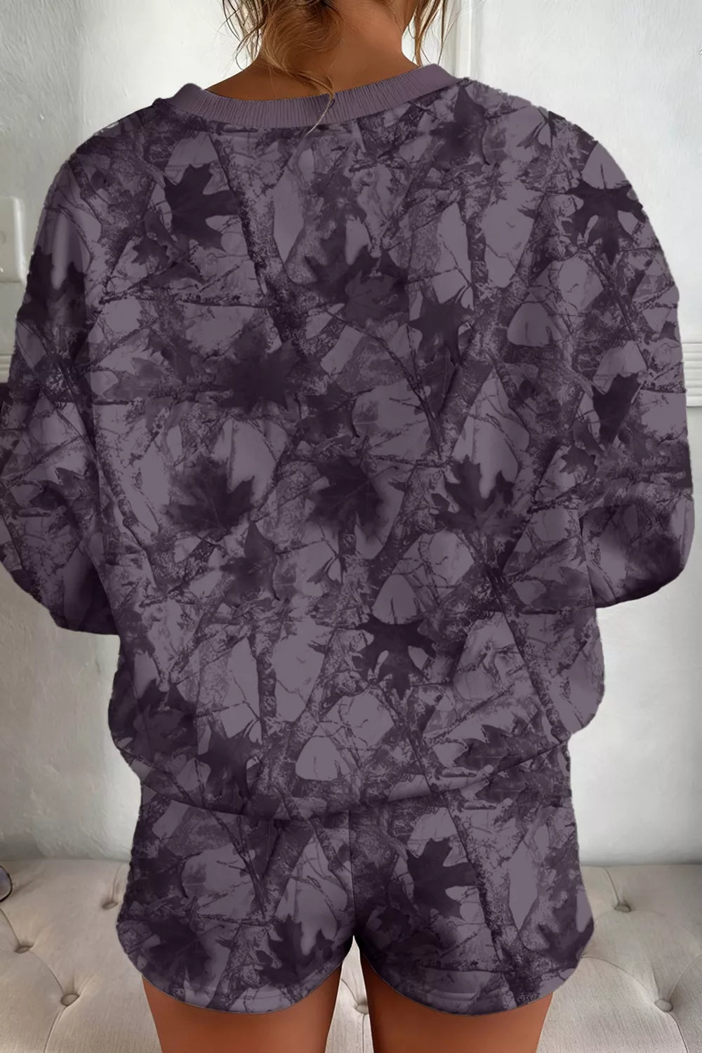 Camo print pullover detail