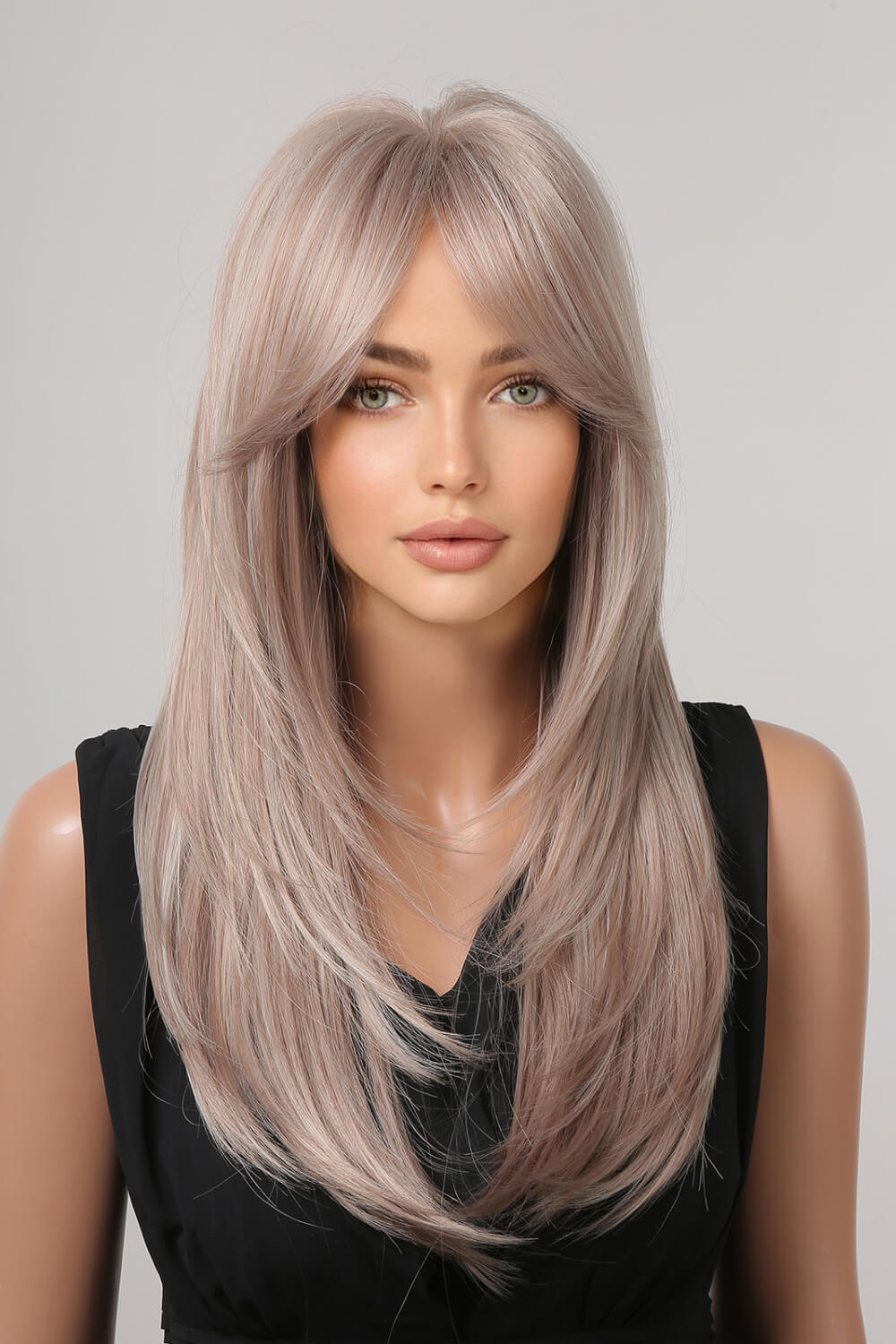 Blonde light brown wig color option