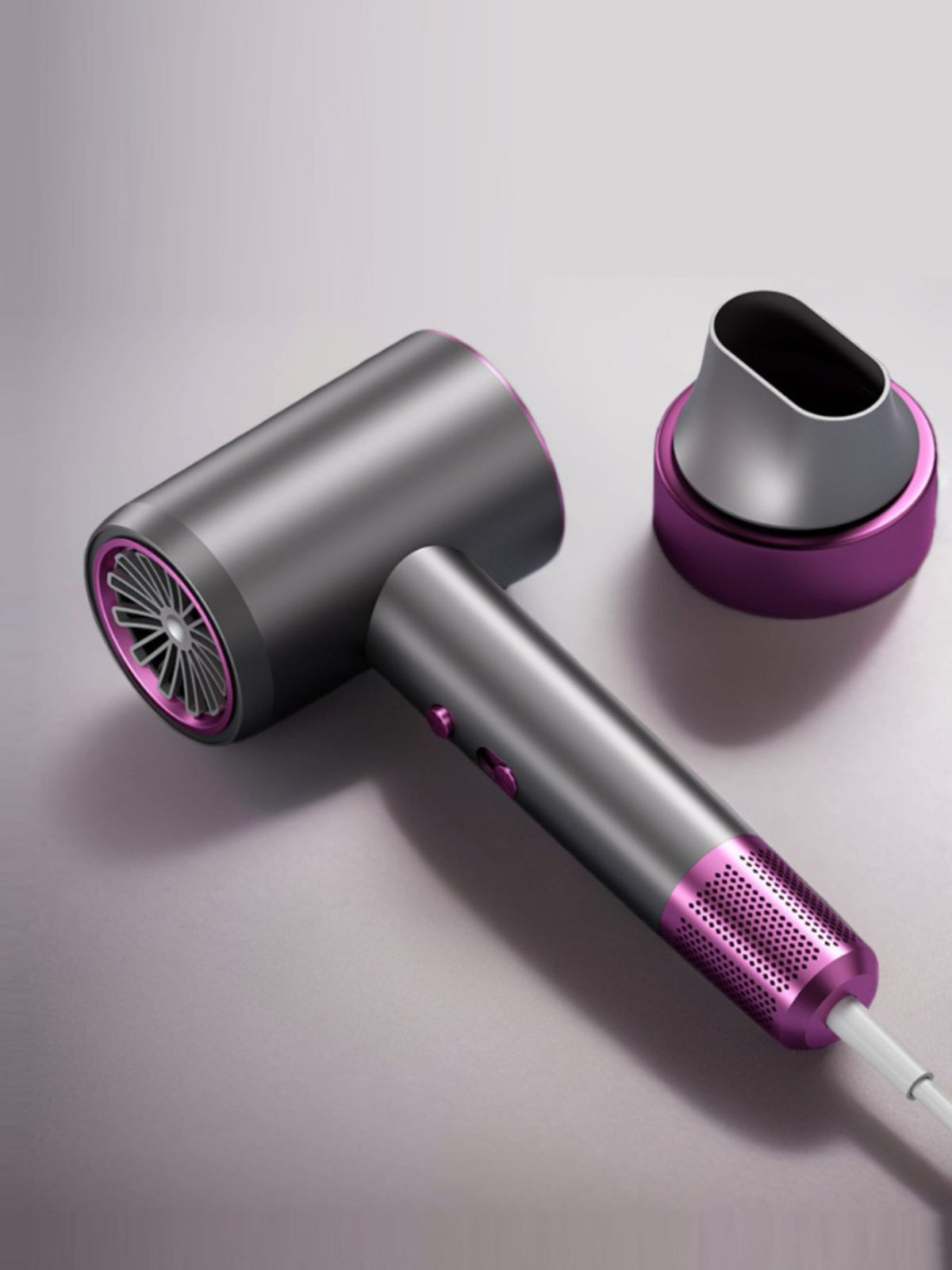 Hair dryer shown in white