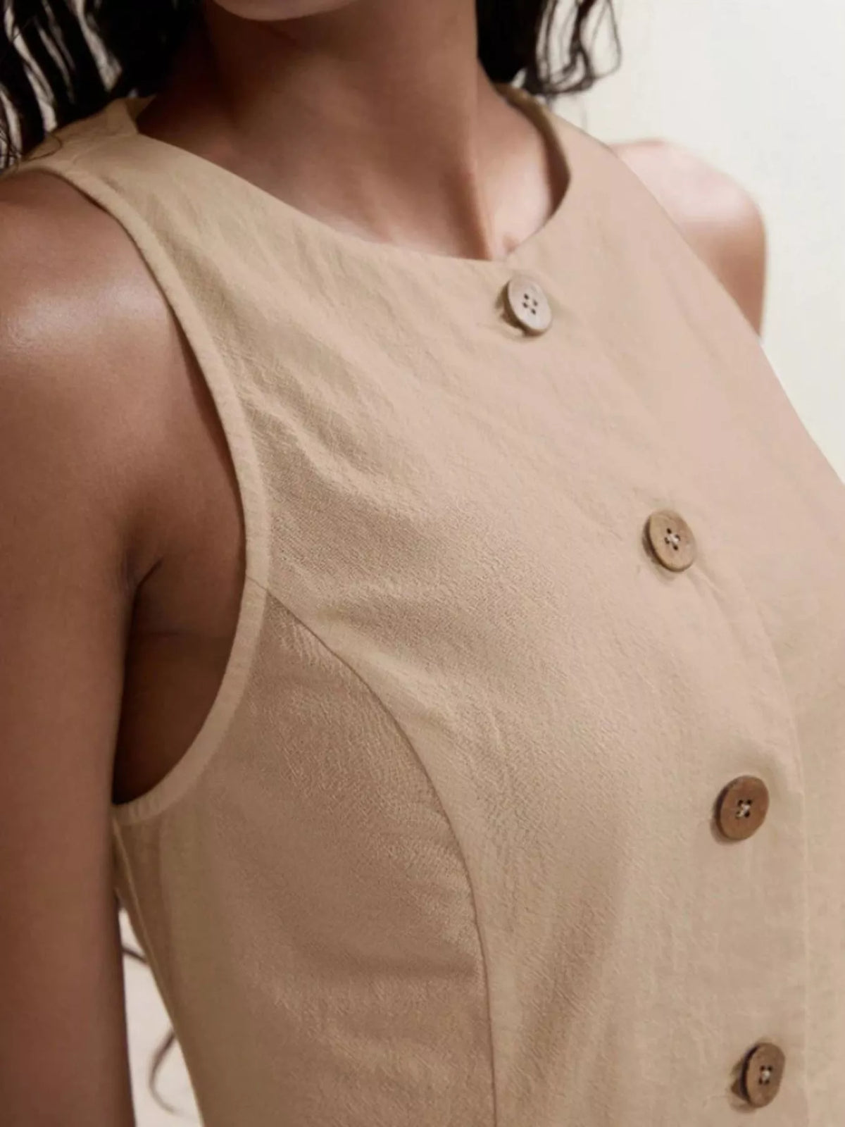 Button Down Sleeveless Top and Shorts Set, view 8