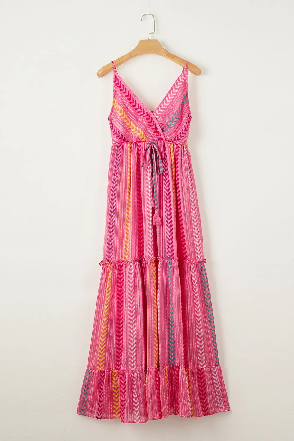 Surplice wrap neckline detail