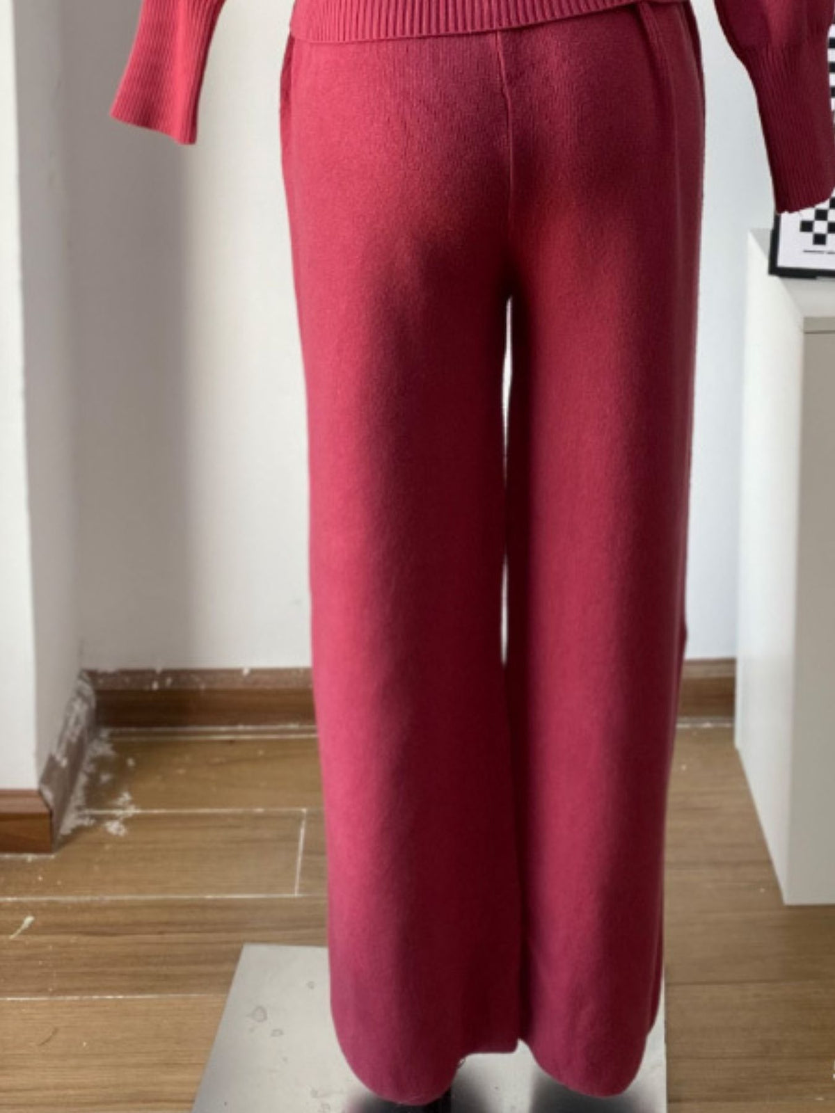 Zip Up Outerwear and Wide Leg Pants Set, view 24