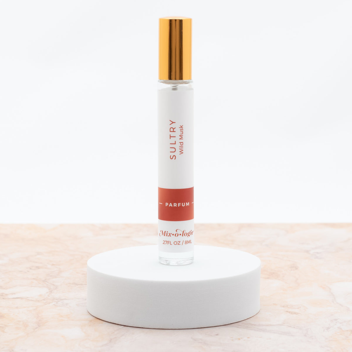 Sultry parfum spray pen showing warm evening fragrance
