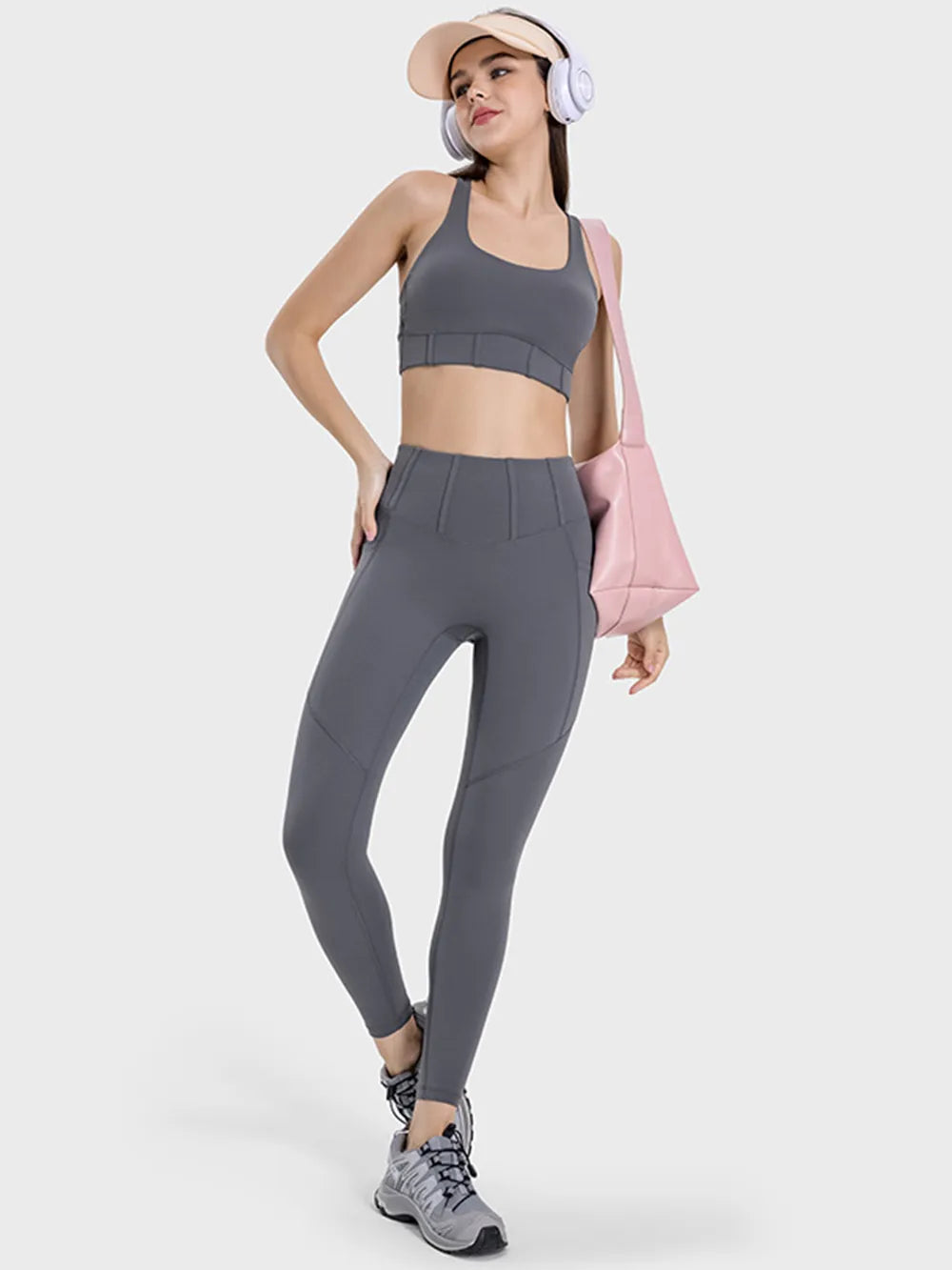 Millennia Square Neck Wide Strap Active Tank - Fashorio