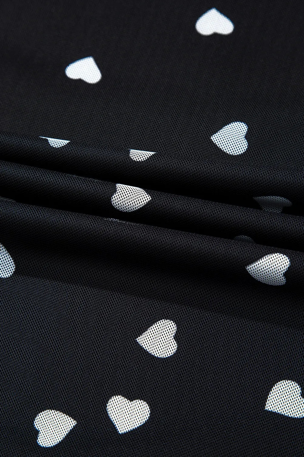 Heart Square Neck Long Sleeve Bodysuit - Fashorio