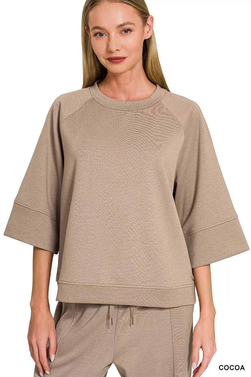 Structured scuba pants set overview