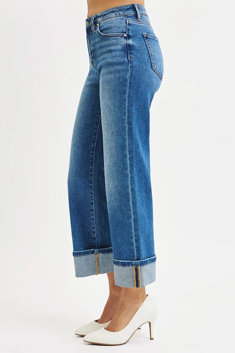 RISEN mid rise jeans back view
