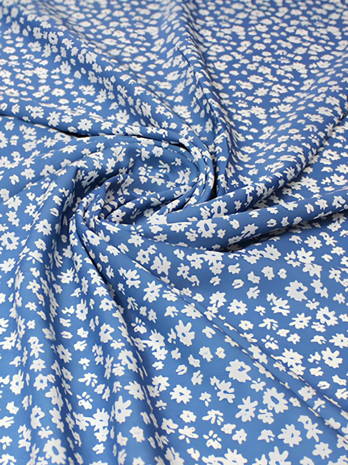Printed V neck ruffle cap sleeve maxi dress detail view