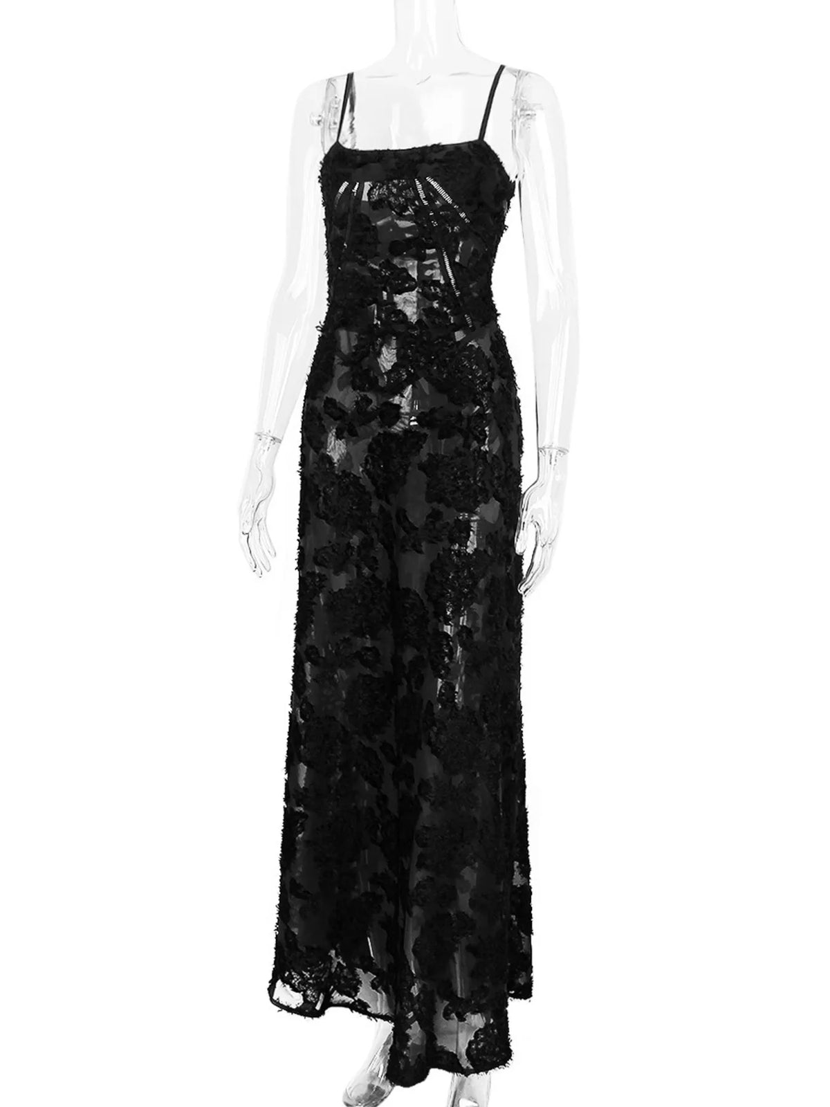 Lace maxi dress alternate color front view
