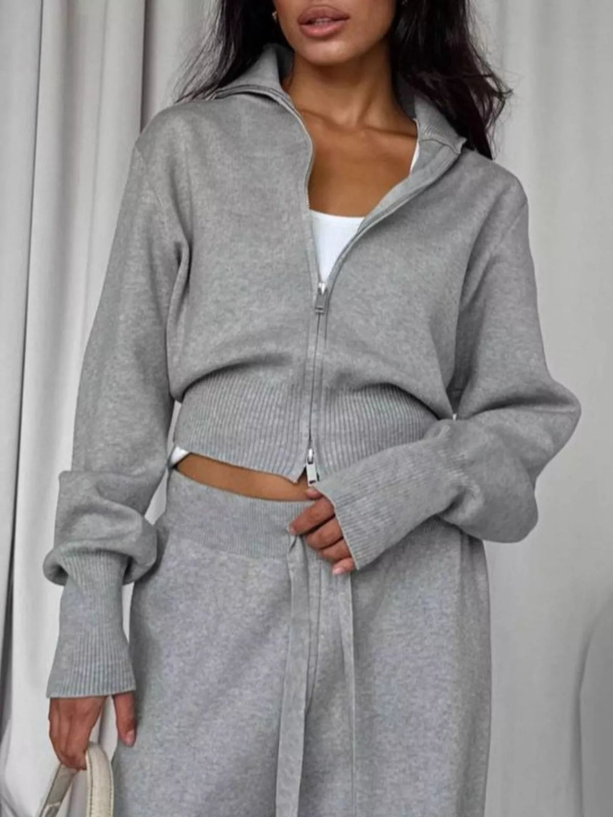 Athleisure pants set close up