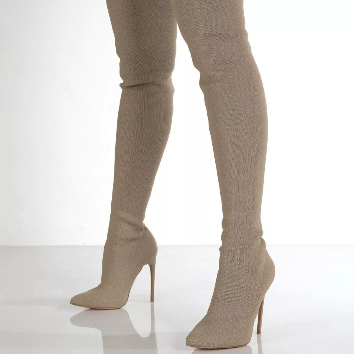 Point Toe Stiletto Boots back view