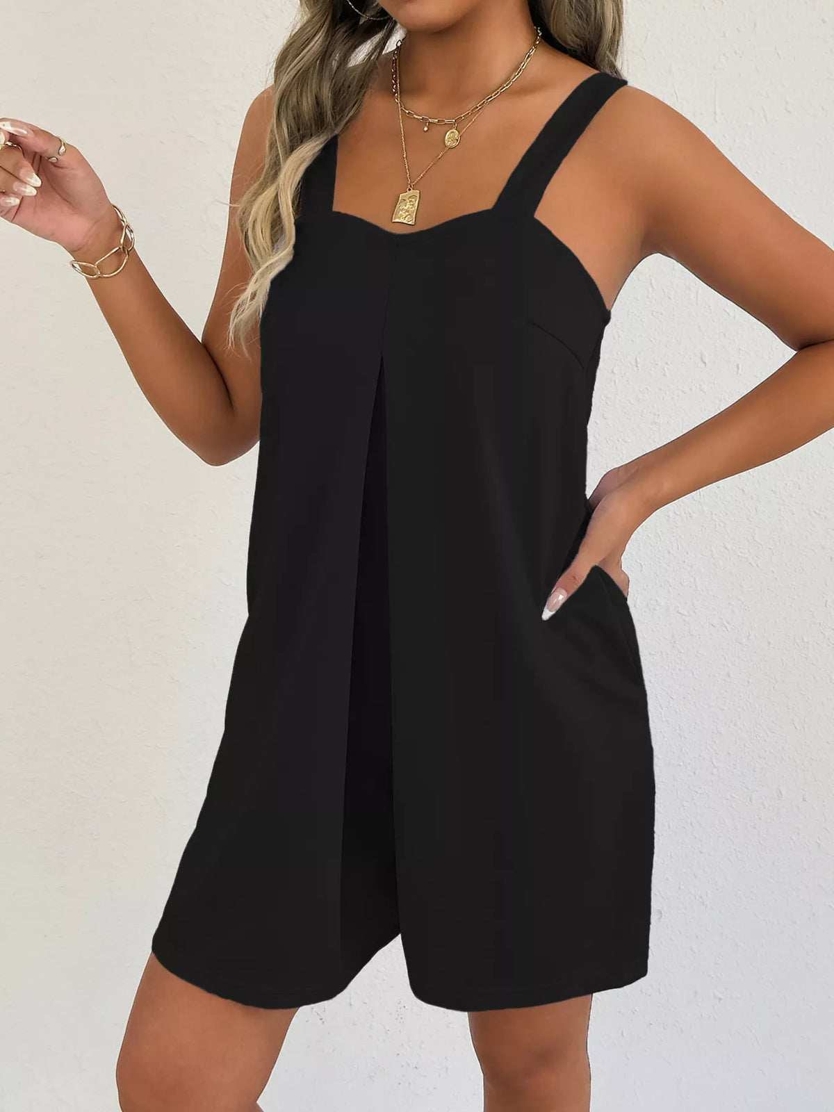 Pocket detail on the romper