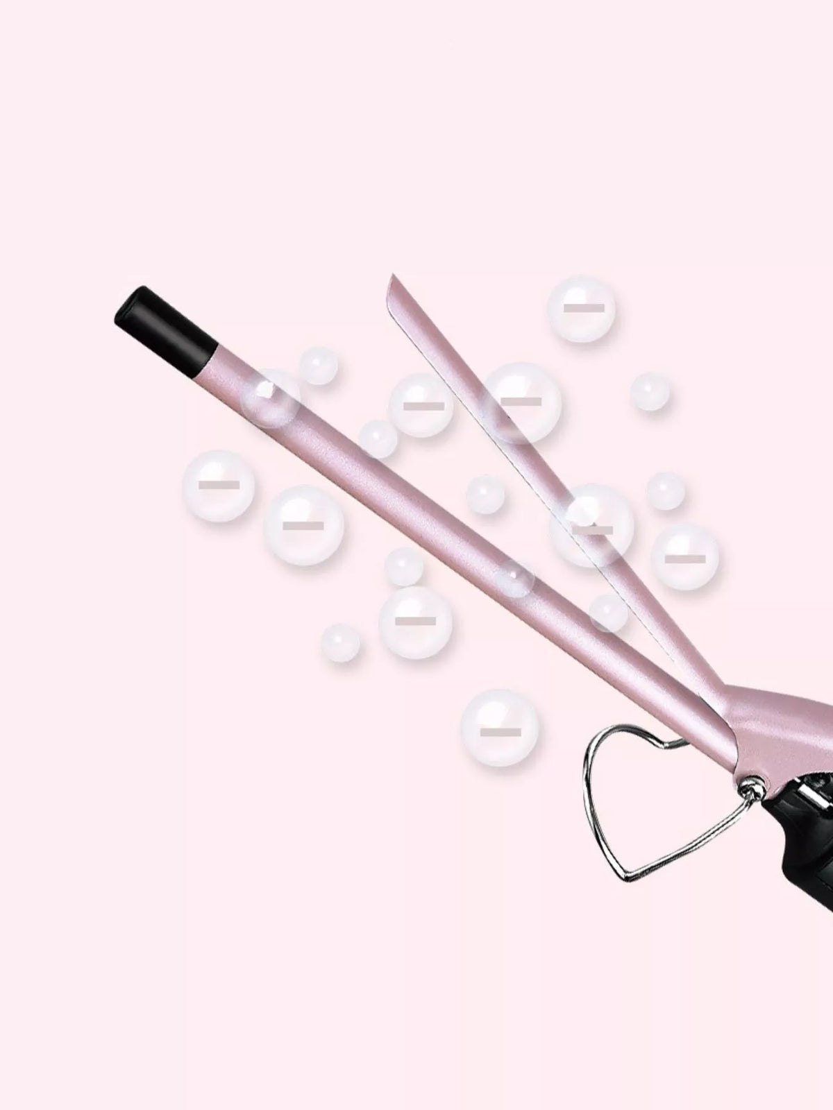 Curling wand barrel close up