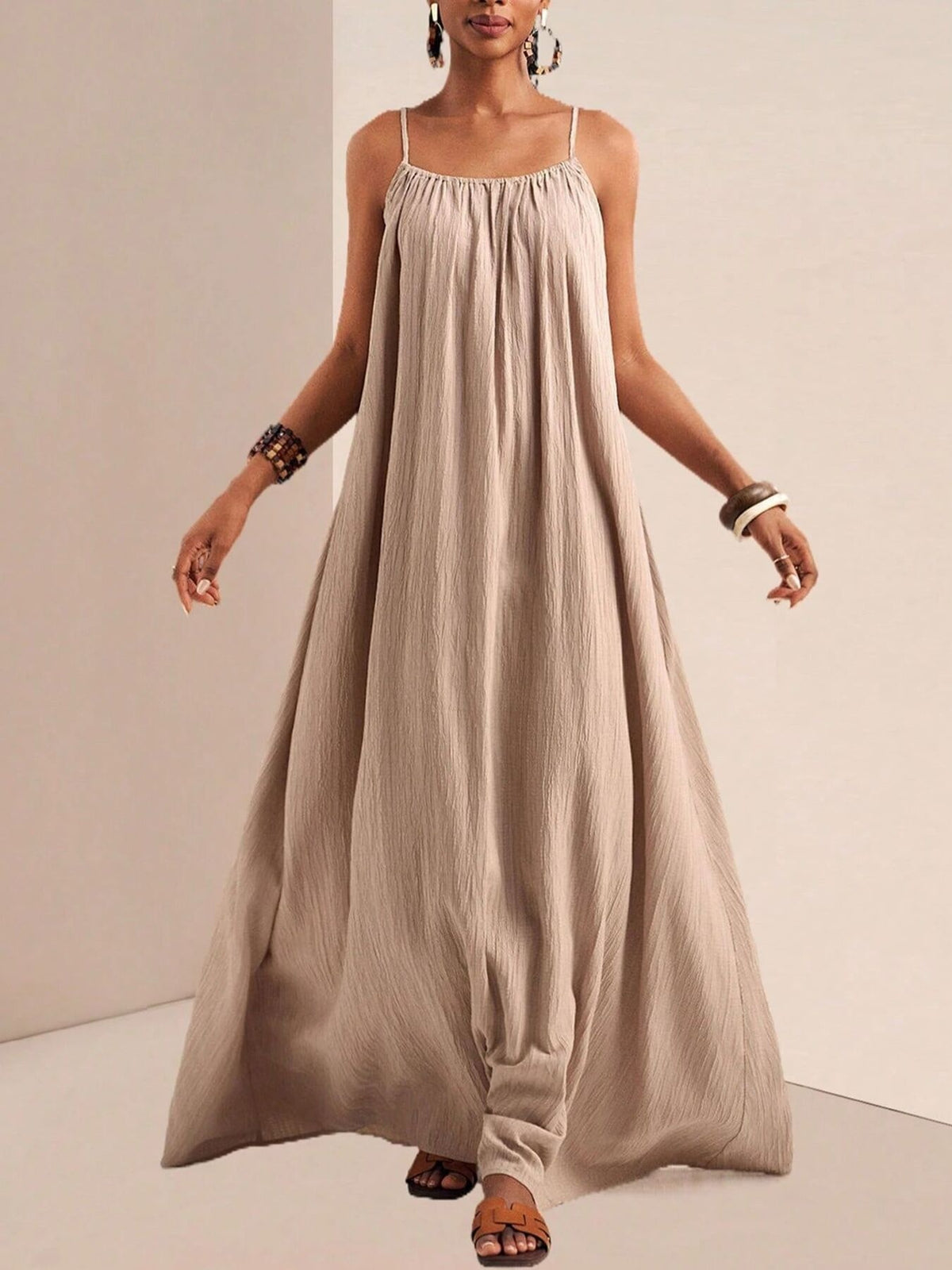 Flowy maxi dress full length view