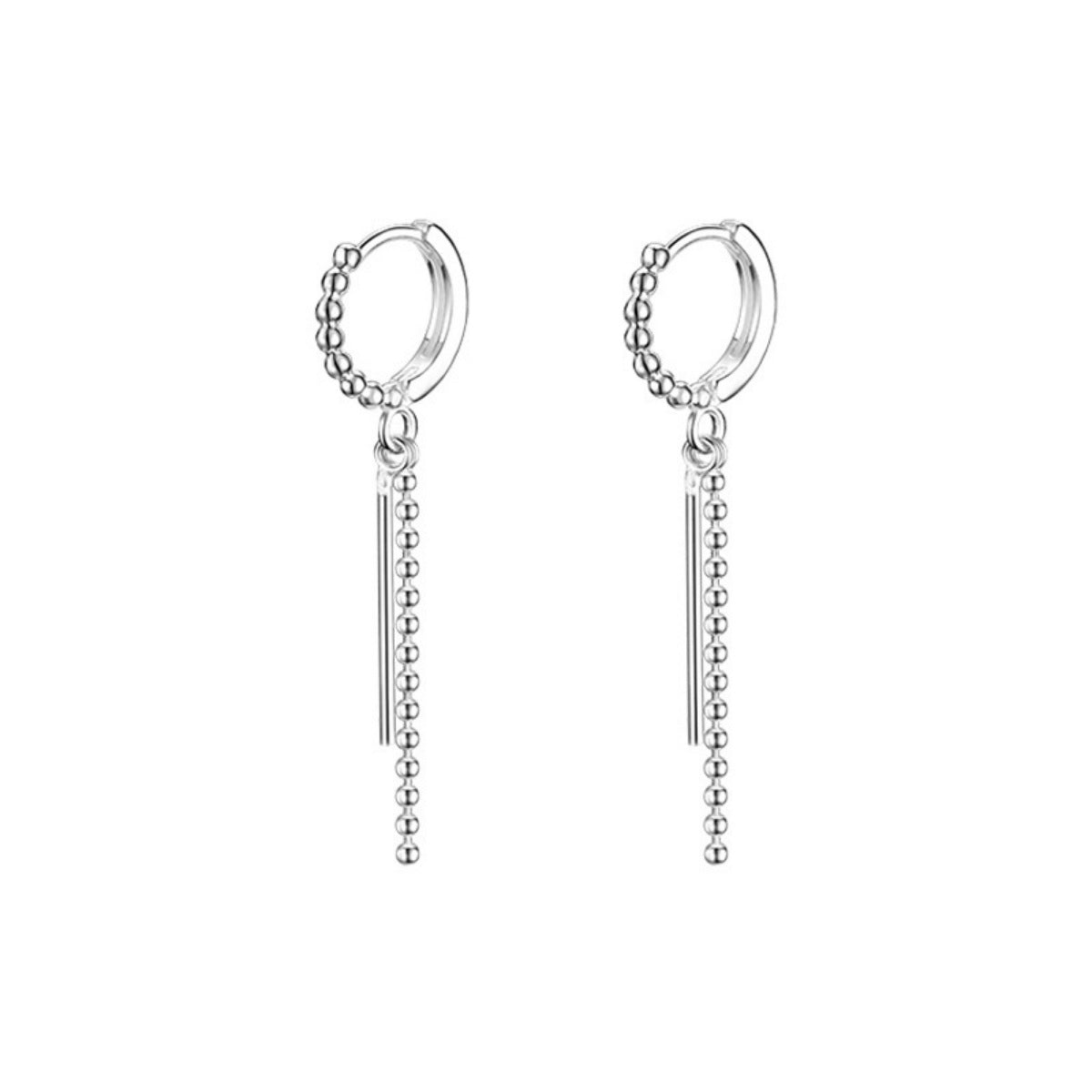 Hoop drop earrings shown with matching box