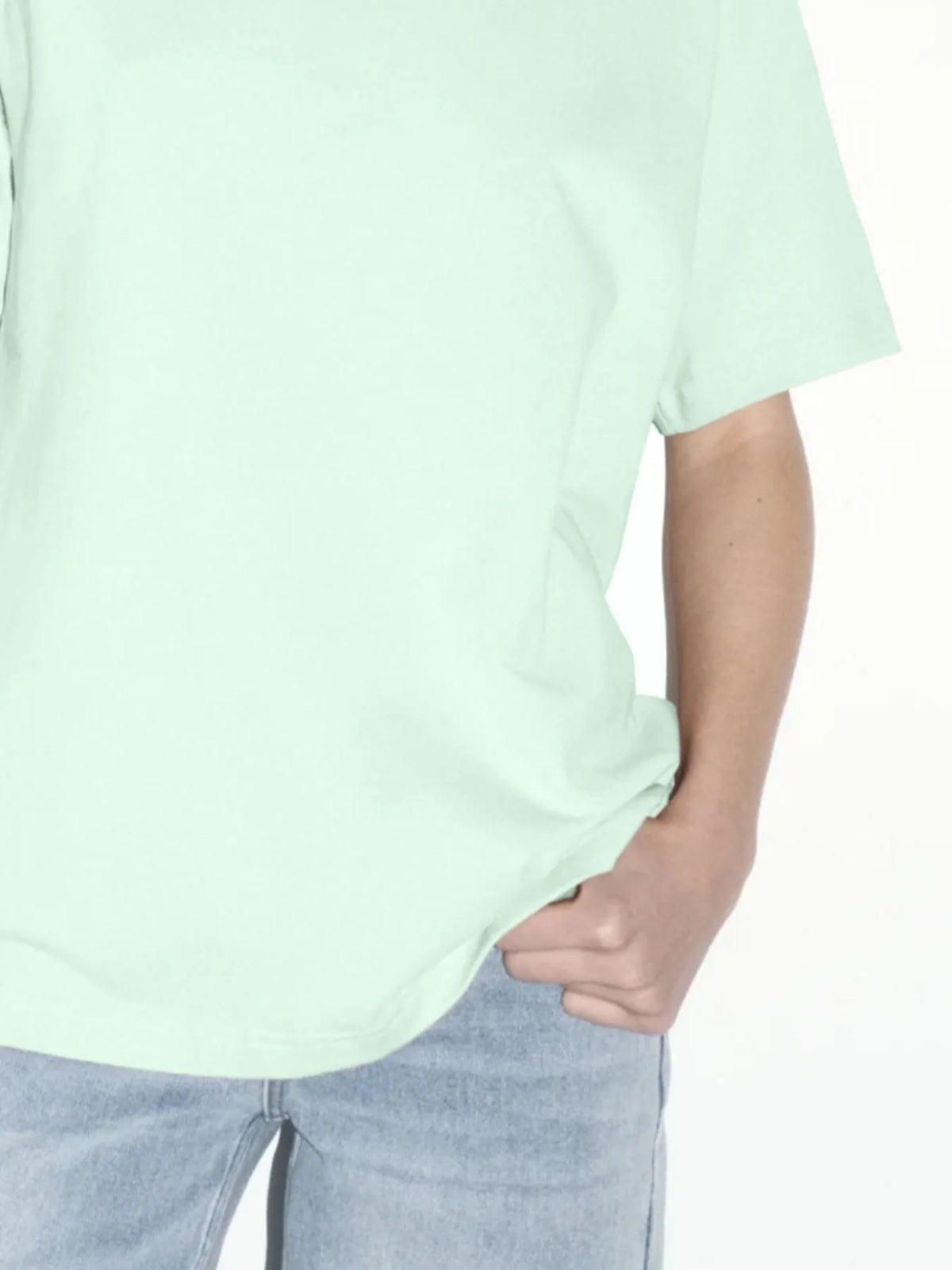 Oversized Round Neck Short Sleeve Top, view 6