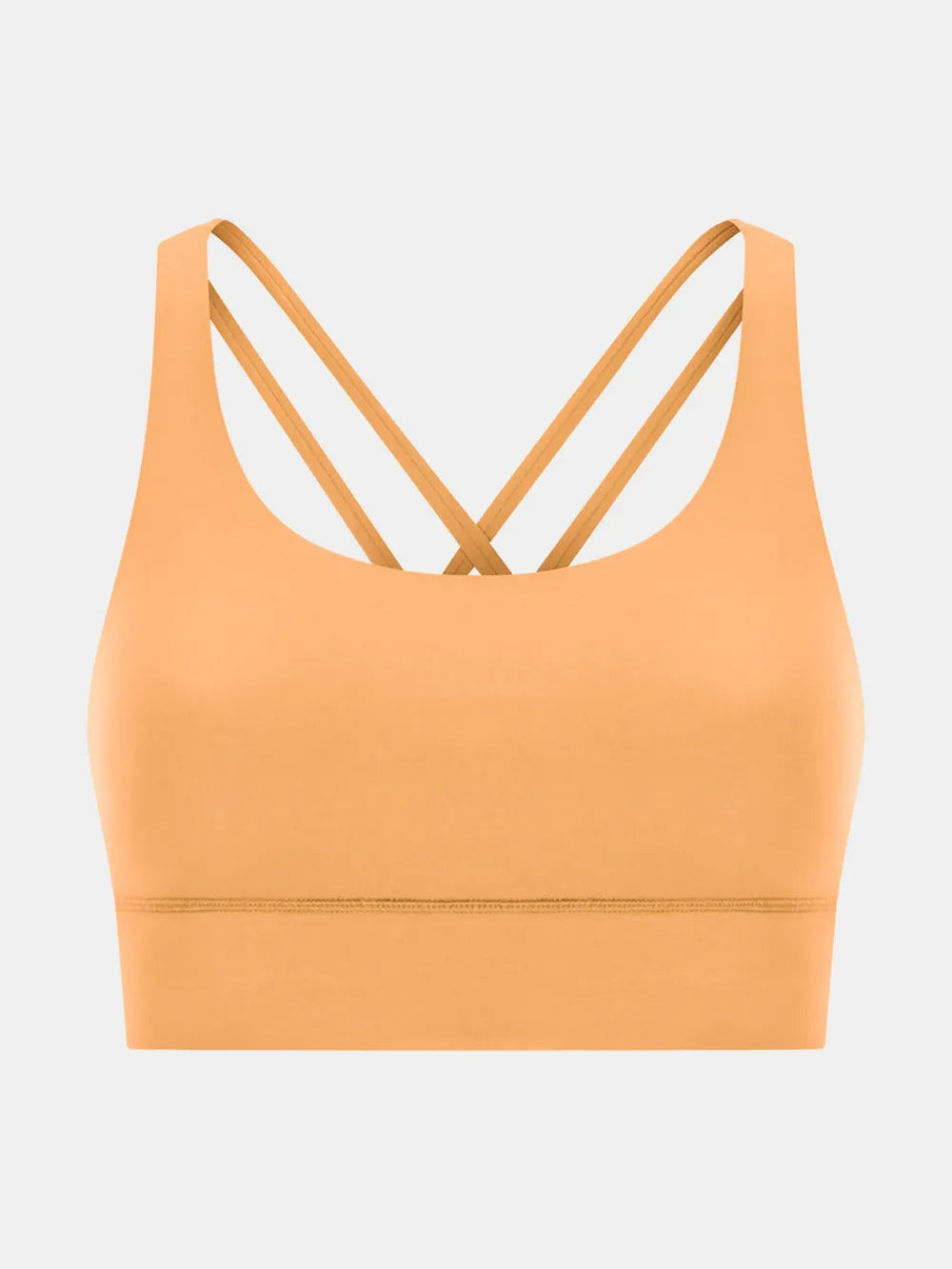 Crisscross scoop neck active tank front view