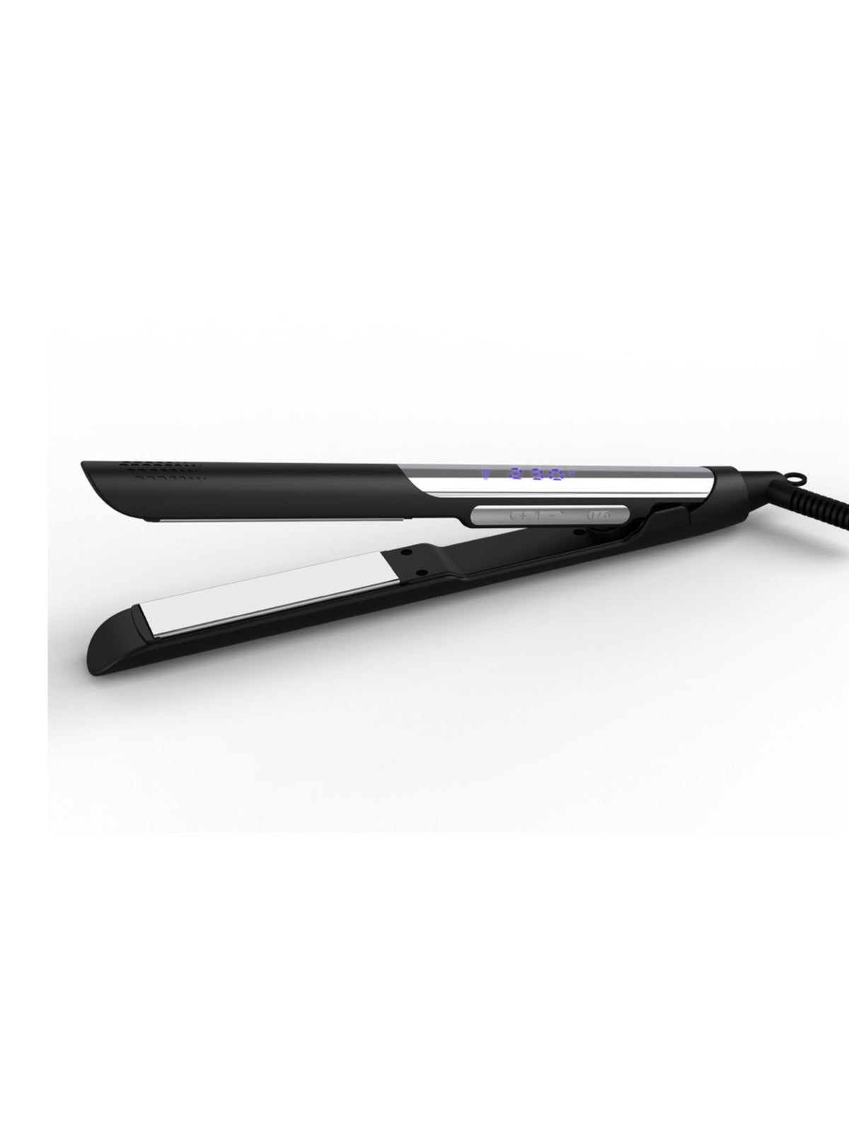 Hair straightener with temperature control display