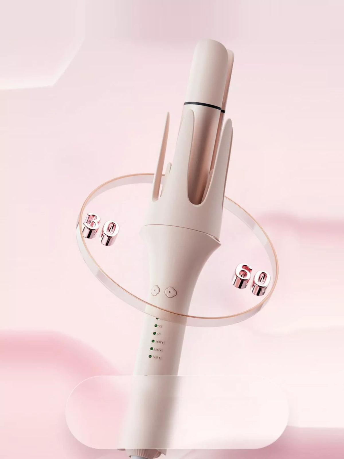 Watermelon pink automatic rotating curling iron