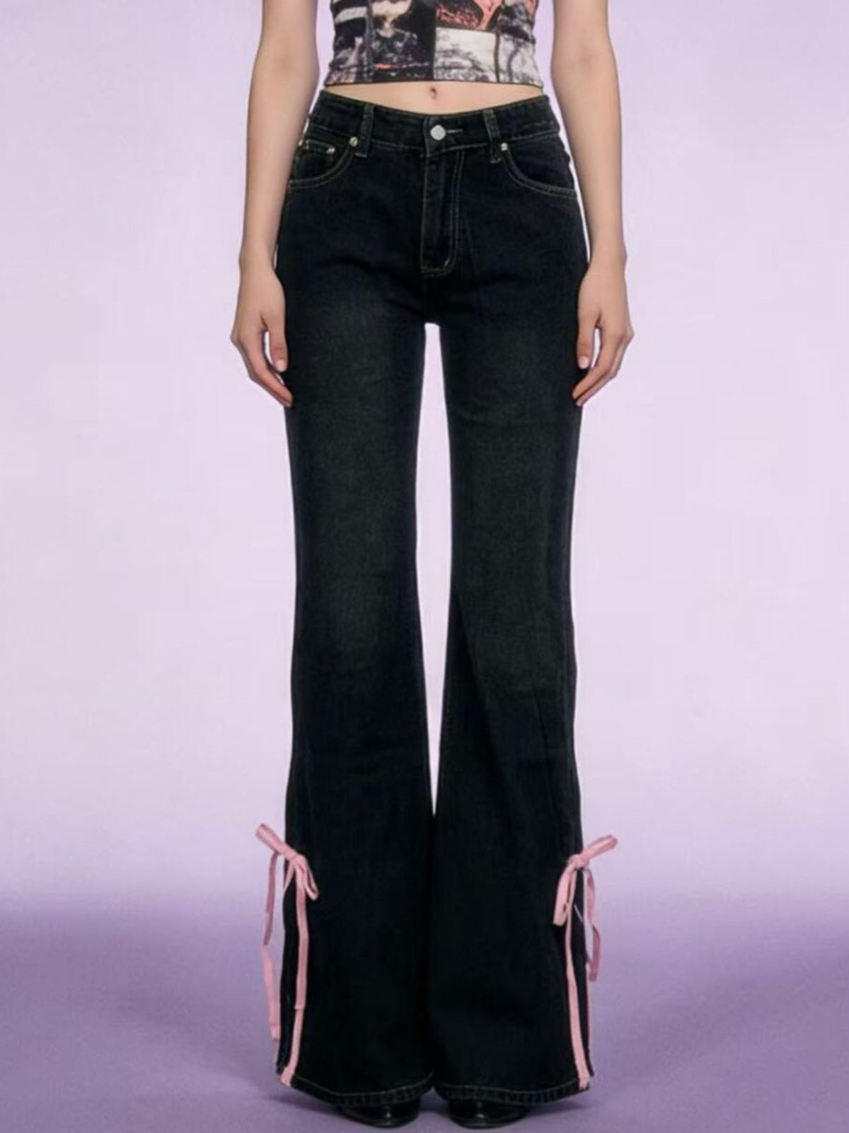 Flare jeans back view
