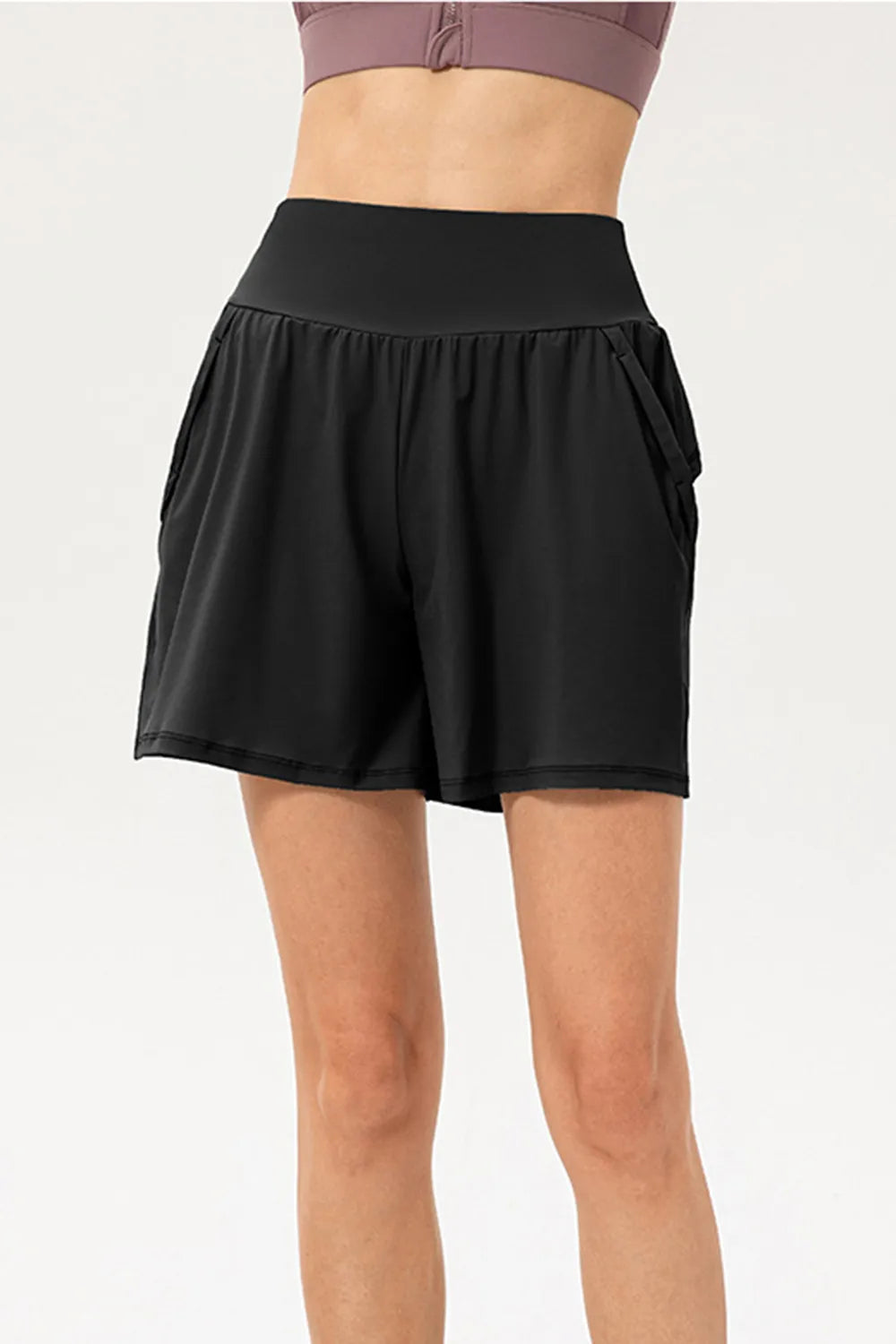 Active shorts in light blue