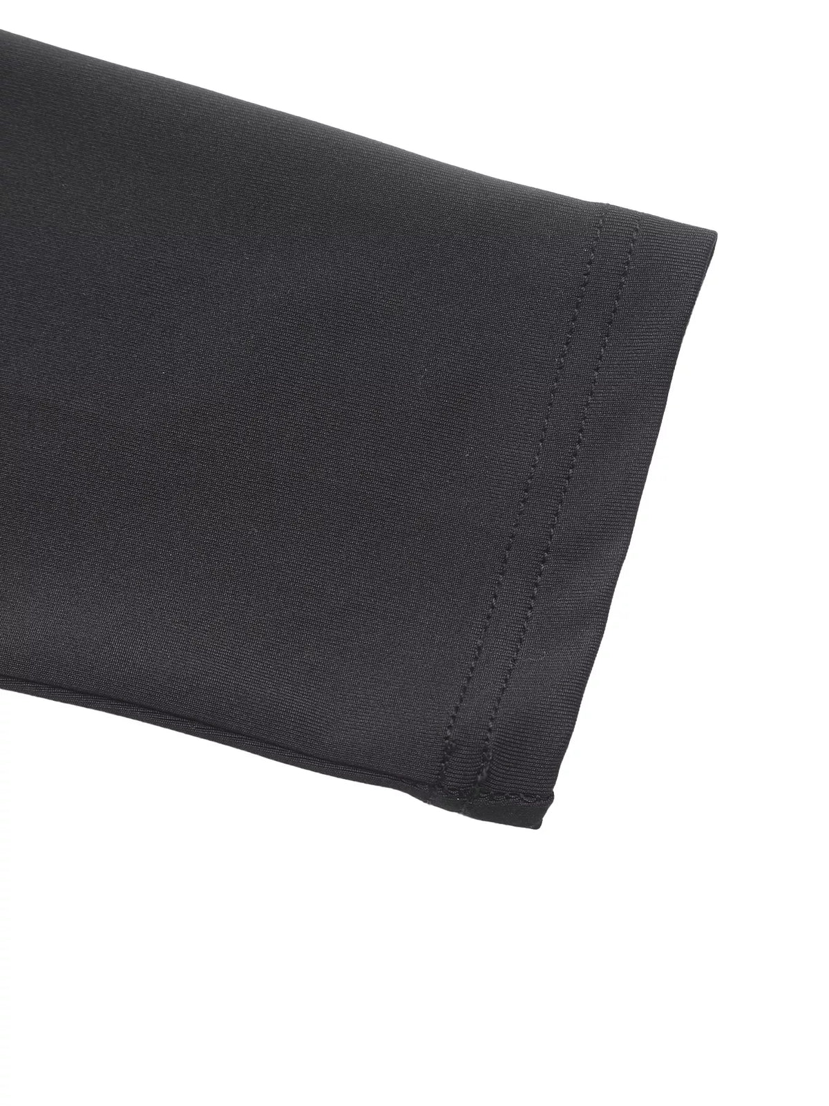 Black bubble hem dress three quarter view