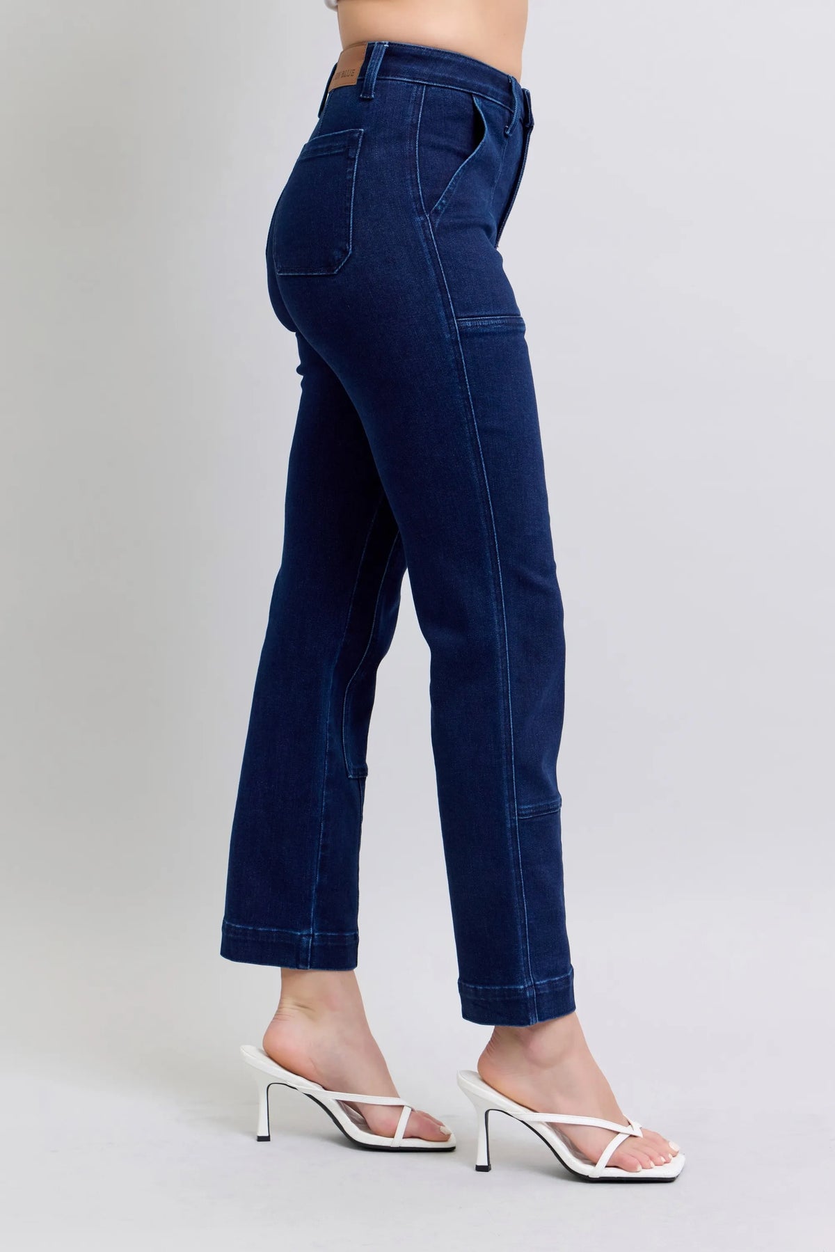 Judy Blue indigo denim close up