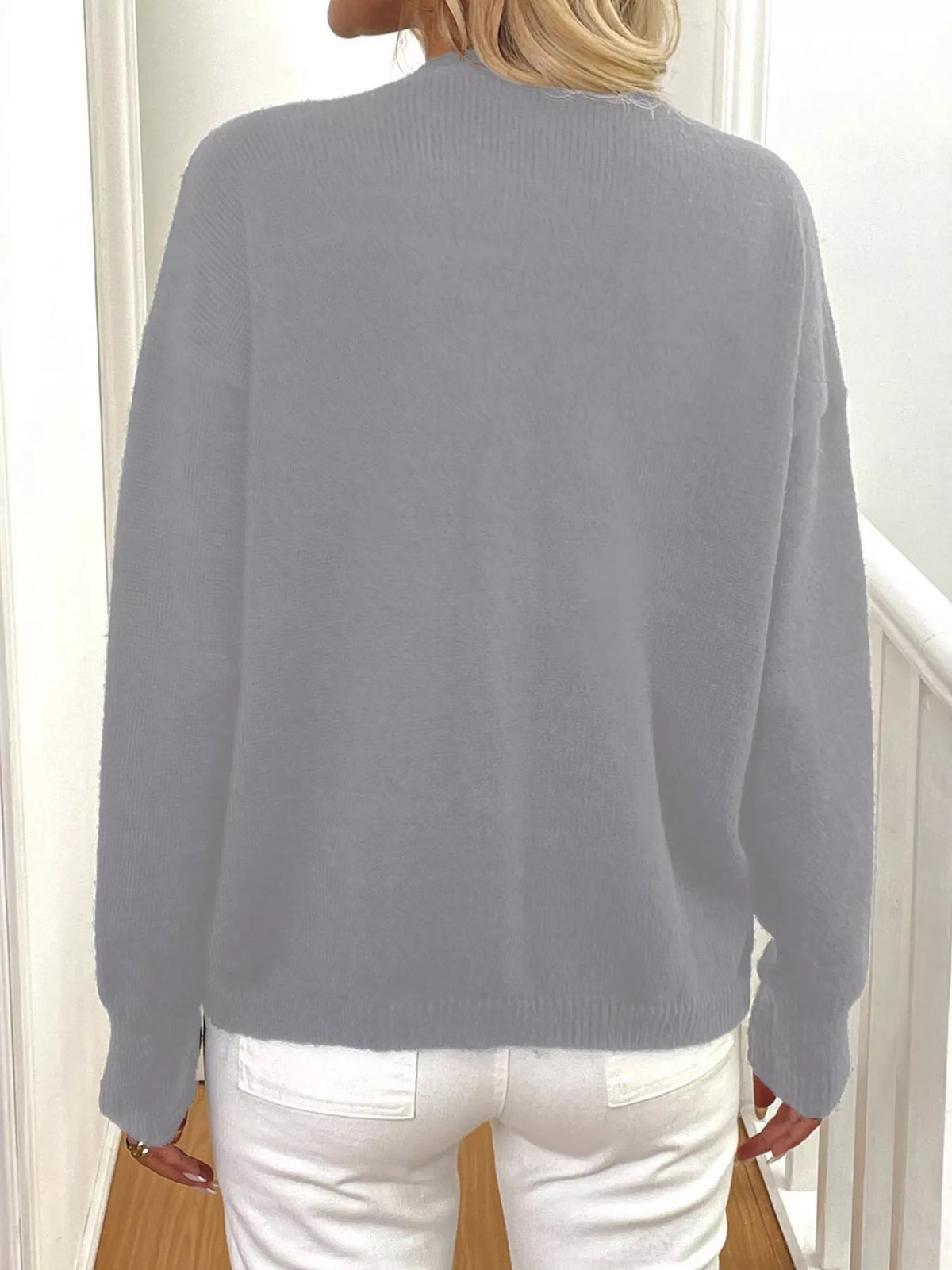 Button front v neck cardigan, button detail