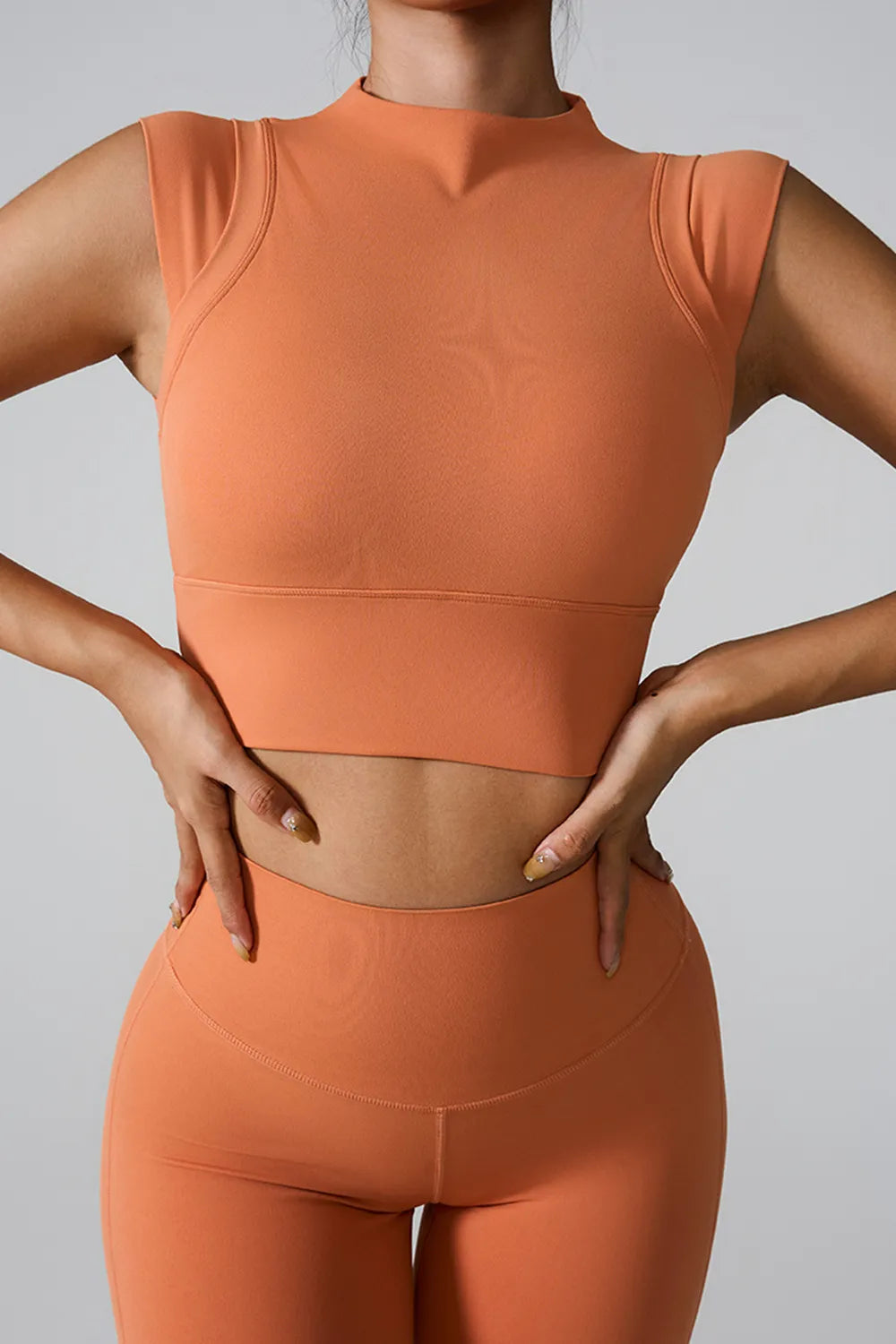 Mock Neck Active Tank - Fashorio