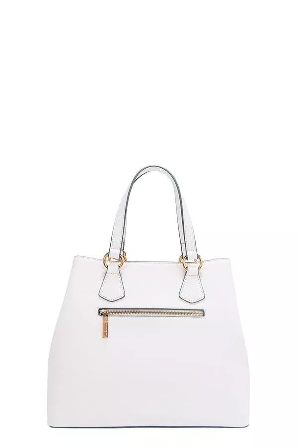 Monogram Pattern Handbag with Rhinestones Decor view 17