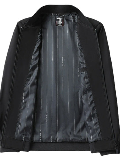 Men's Plus Size Zip Up Long Sleeve Jacket - Fashorio
