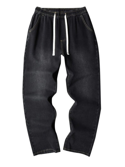 Men's Full Size Wide Leg Wash Jeans Plus Size - Fashorio