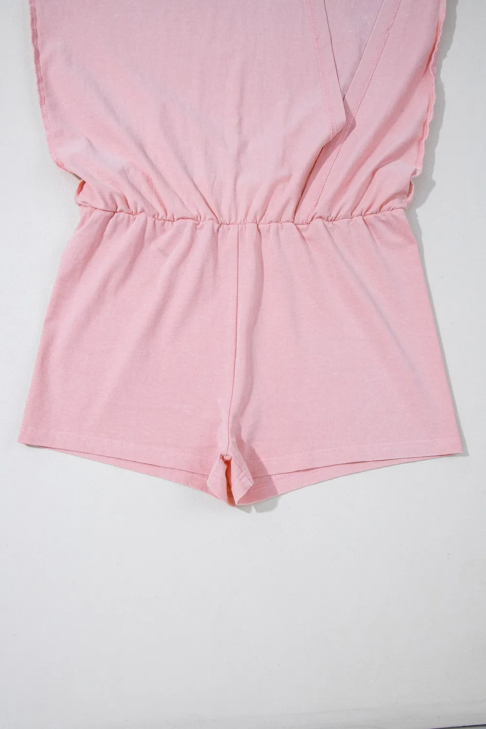 Mineral Wash Cotton Tank and Slit Skort Set in Blush Pink, view 12