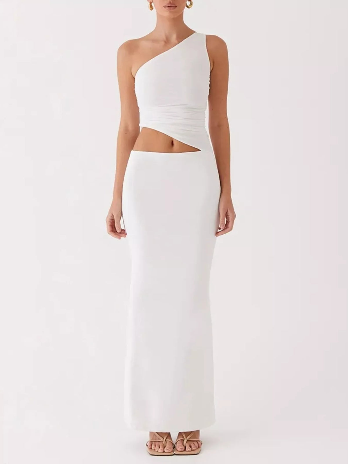 Plus size maxi skirt set full length