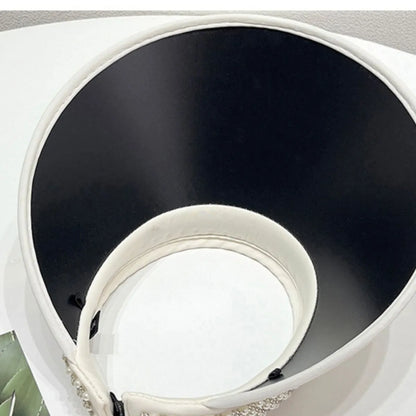 Pearl Detail Sunscreen Hat - Fashorio