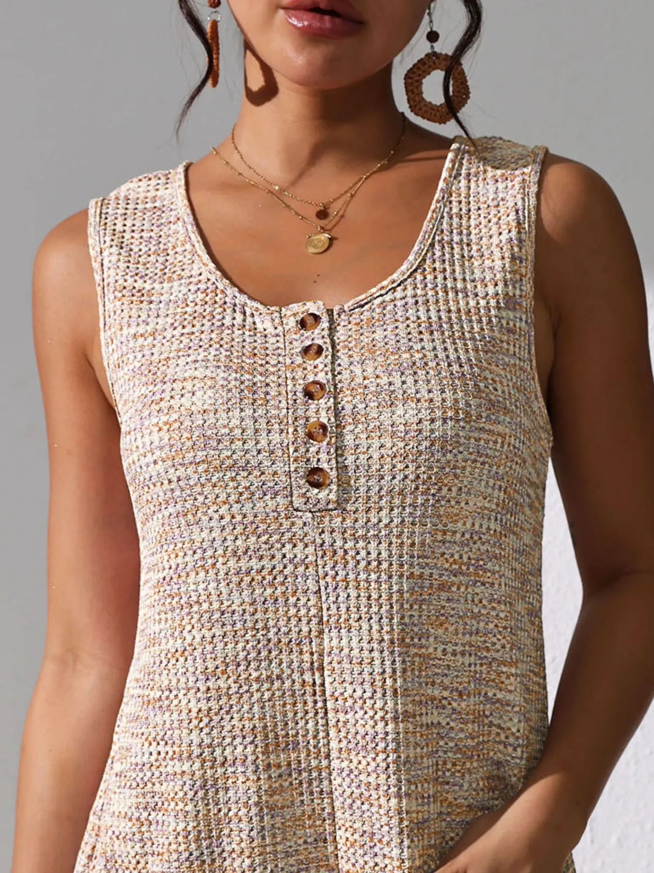 Full Size Button Front Romper with Pockets Plus Size - Fashorio