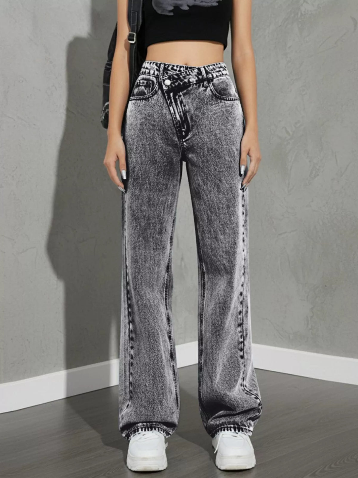 Classic High Waist Wide Leg Jeans, view 13