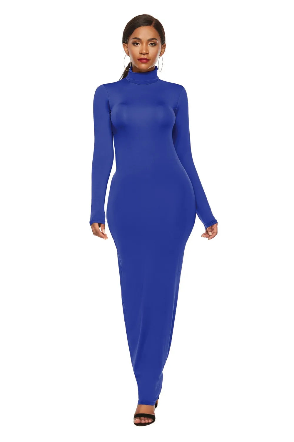 Bodycon maxi dress color option angled