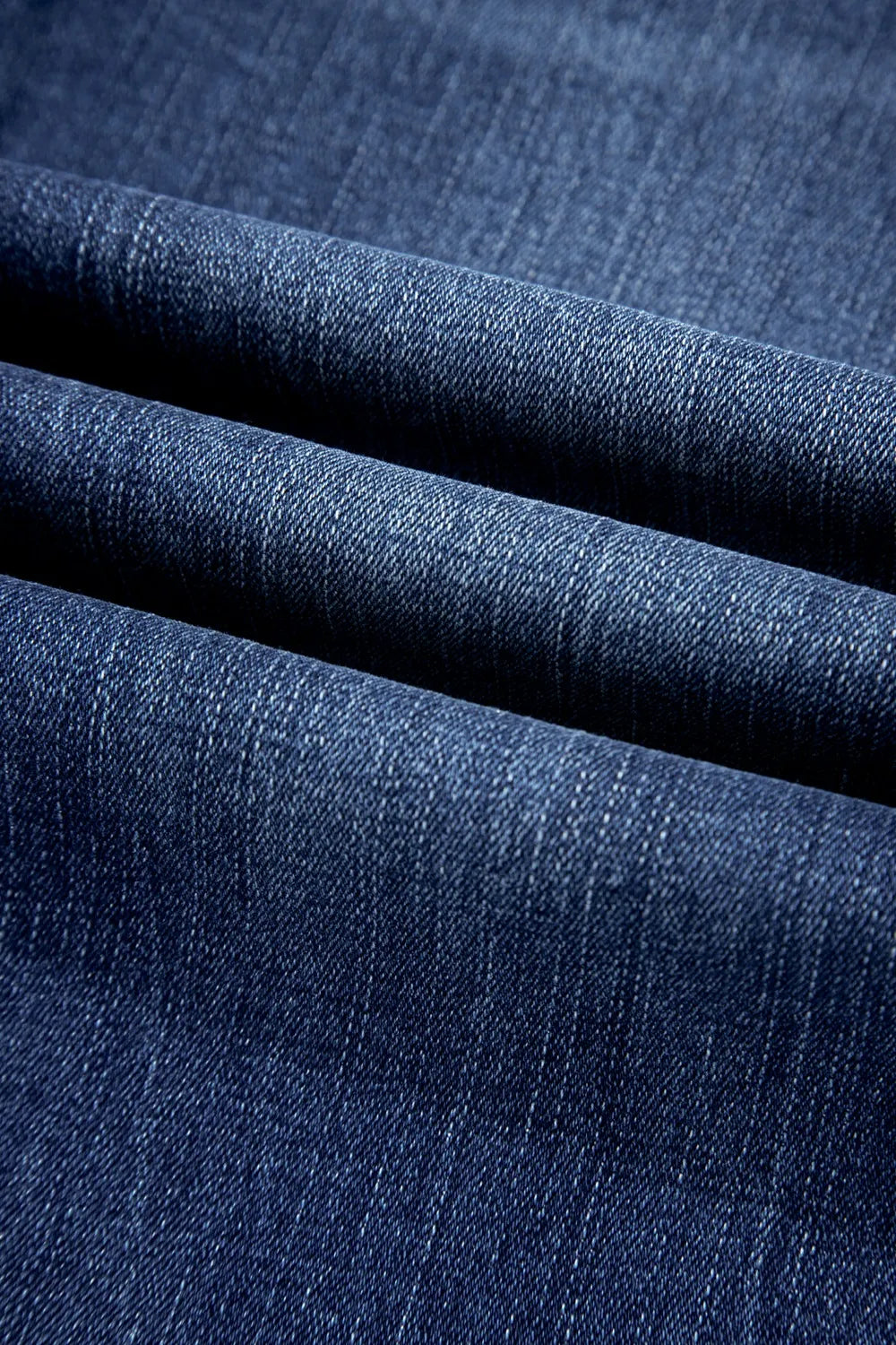 Denim texture on raw hem jeans