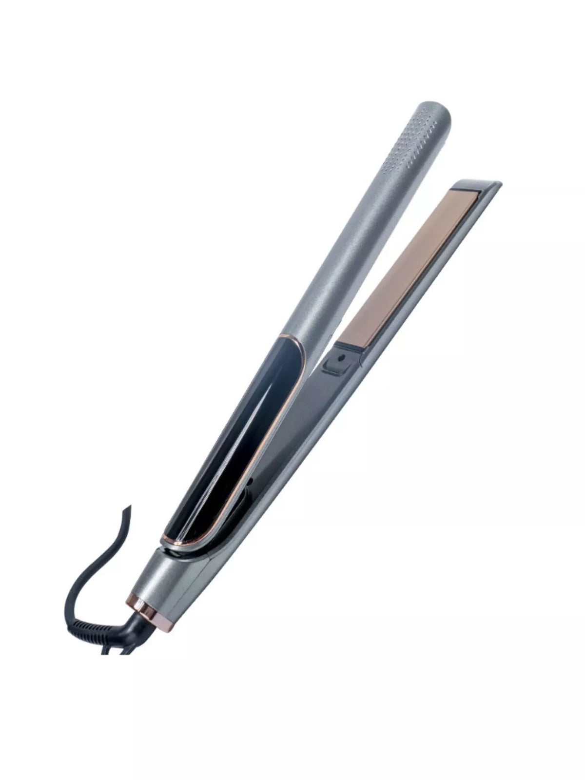 Hair straightener in gold front view