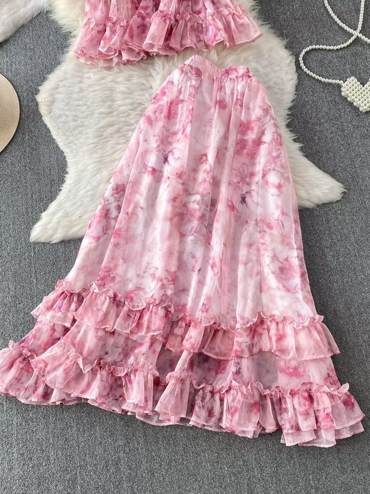 Floral blouse color option detail