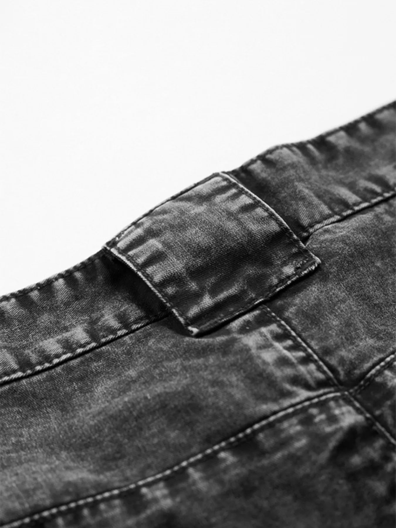 Men's Washed Wide Leg Denim Shorts - Fashorio