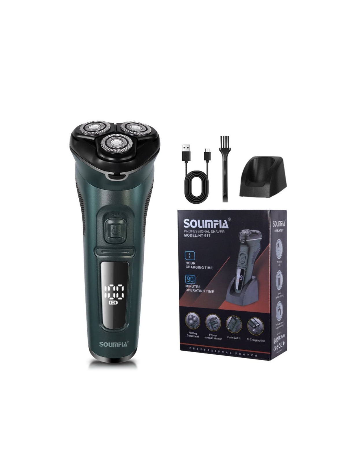 Electric shaver waterproof rinsing under water