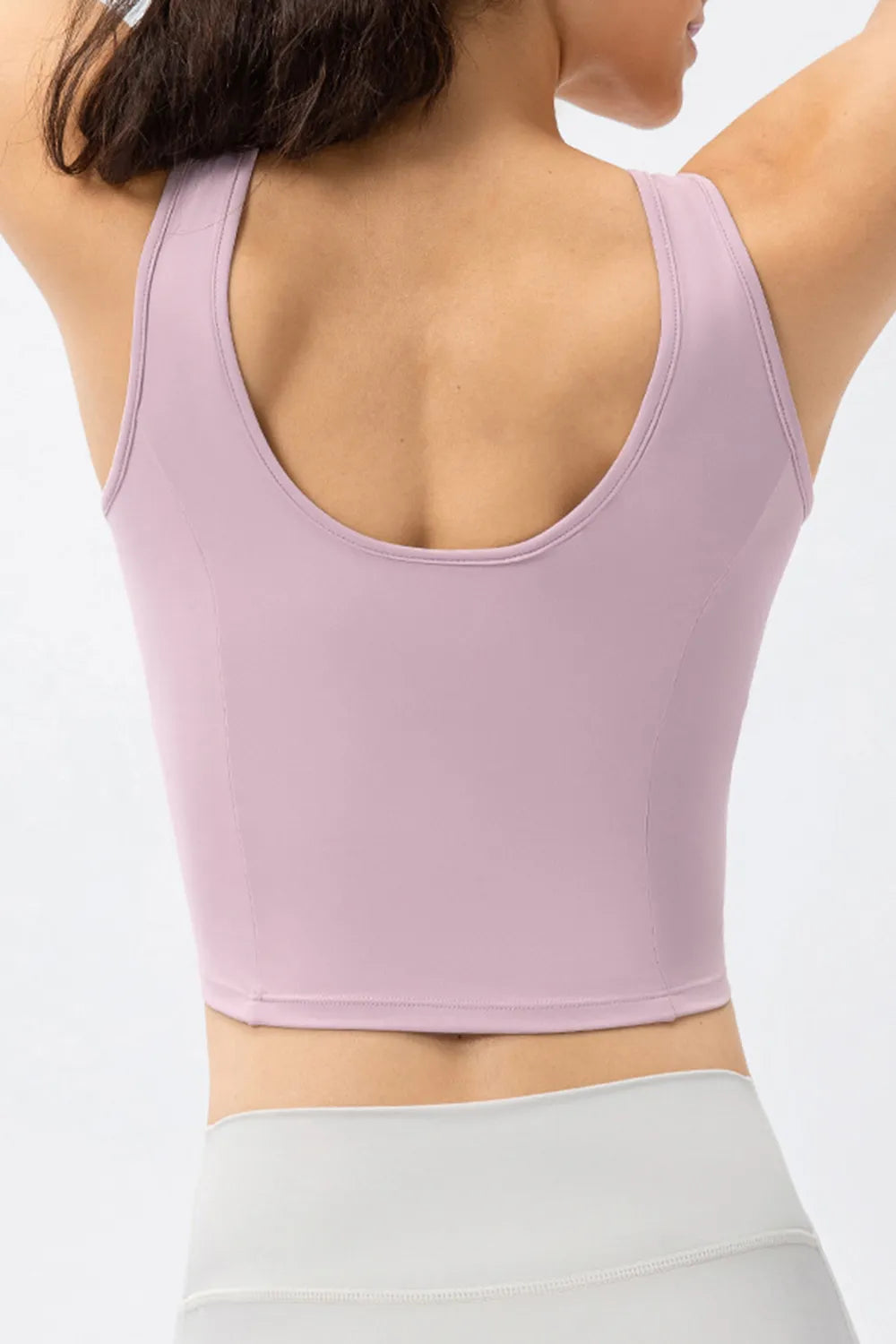 Round Neck Wide Strap Active Tank - Fashorio