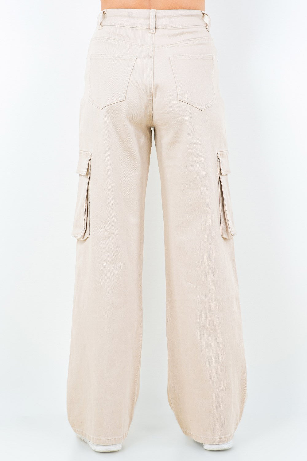 American Bazi Full Size Drawstring Wide Leg Cargo Pants Plus Size - Fashorio