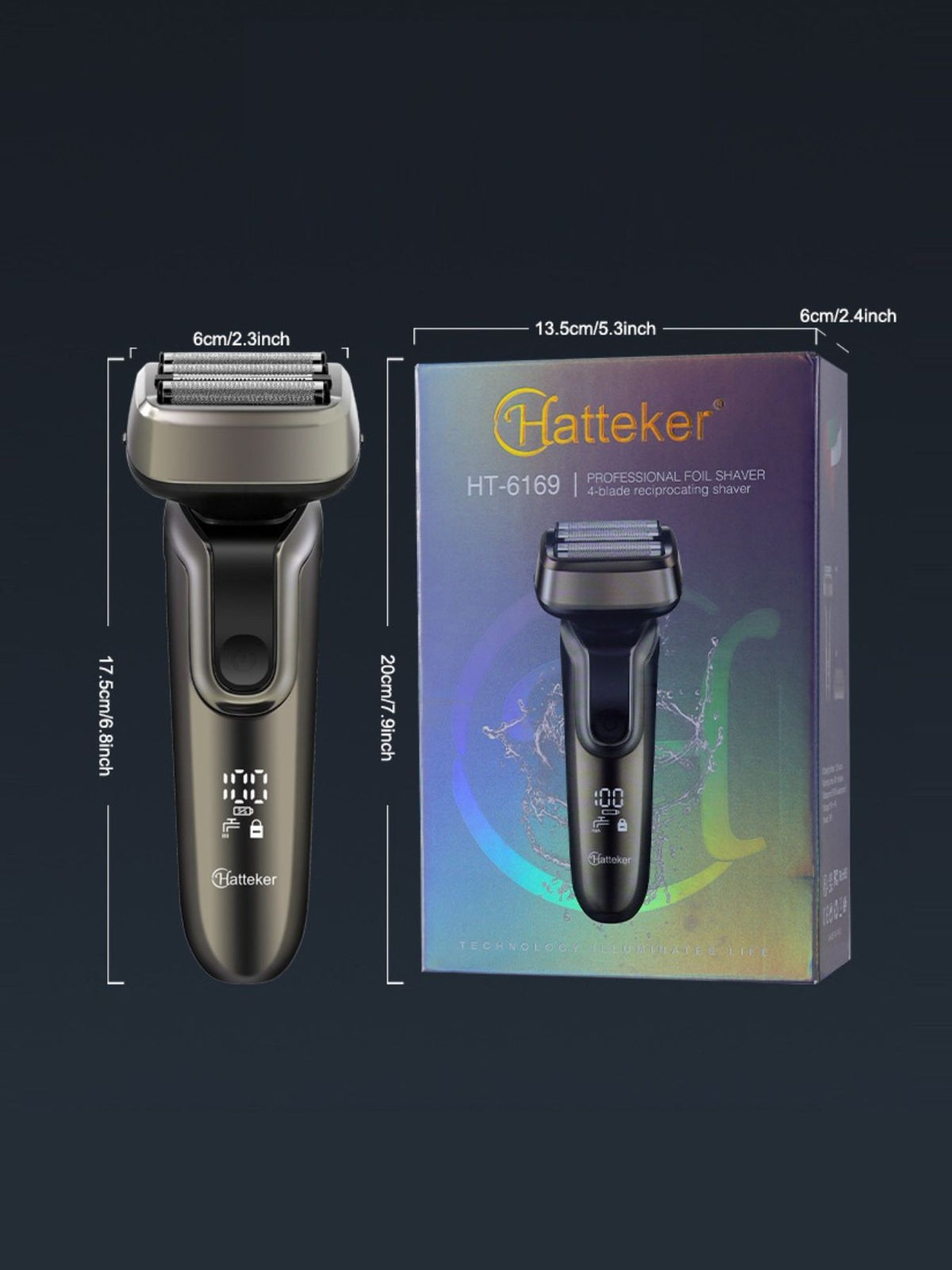 Electric shaver with LED display full set